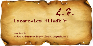Lazarovics Hilmár névjegykártya